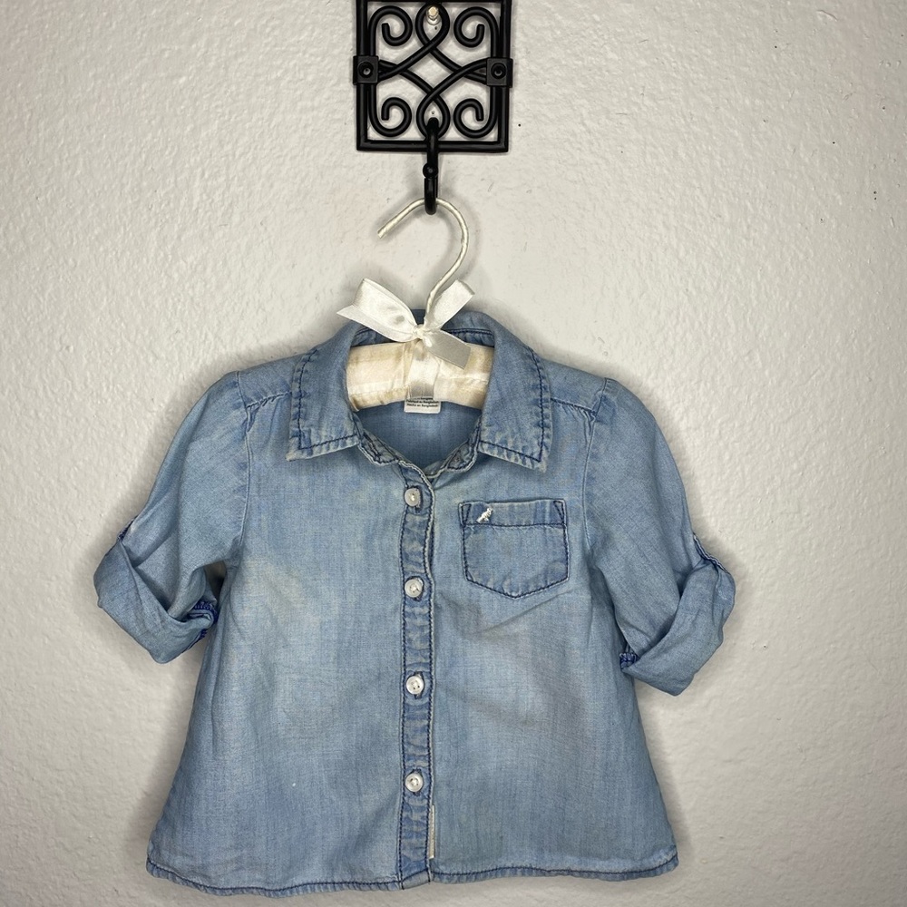 Carter’s Denim Button Down Shirt— 12M